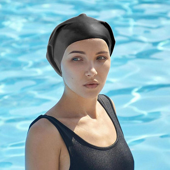 Голяма плувна високоеластична дишаща силиконова шапка за плуване Лека гъвкава голяма водоустойчива голяма издръжливост