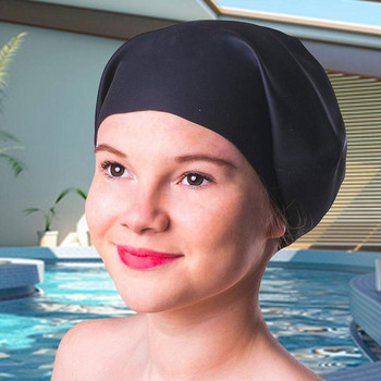 Μεγάλο καπέλο κολύμβησης υψηλής ελαστικότητας αναπνεύσιμο καπέλο κολύμβησης σιλικόνης Ελαφρύ εύκαμπτο μεγάλο μέγεθος αδιάβροχο μεγάλη αντοχή