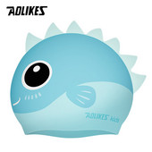 AOLIKES új úszósapka medencéhez aranyos rajzfilm gyerekeknek vízálló fülvédő hosszú haj fiú lány lány sport úszósapka