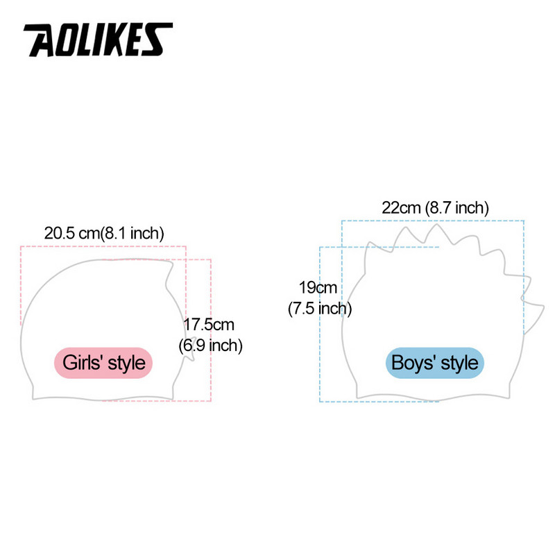 AOLIKES új úszósapka medencéhez aranyos rajzfilm gyerekeknek vízálló fülvédő hosszú haj fiú lány lány sport úszósapka