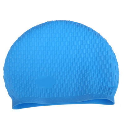 Силиконова шапка за плуване Водоустойчива лятна шапка за басейн Удобна еластична защита на ушите Дълга коса Калъф за шапка за гмуркане за жени Мъже