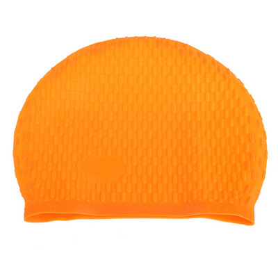 Силиконова шапка за плуване Водоустойчива лятна шапка за басейн Удобна еластична защита на ушите Дълга коса Калъф за шапка за гмуркане за жени Мъже