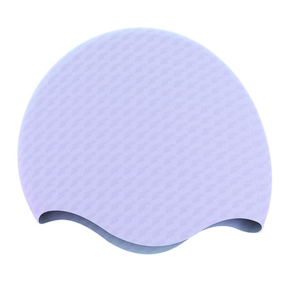 Силиконова шапка за плуване Водоустойчива лятна шапка за басейн Удобна еластична защита на ушите Дълга коса Калъф за шапка за гмуркане за жени Мъже