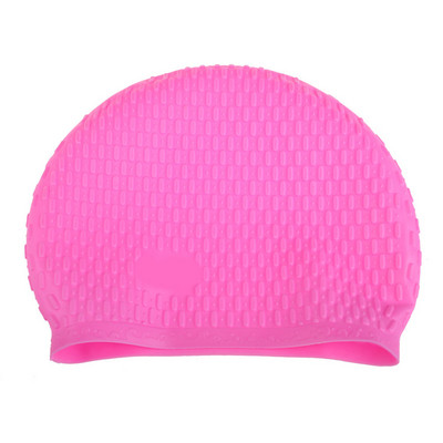 Силиконова шапка за плуване Водоустойчива лятна шапка за басейн Удобна еластична защита на ушите Дълга коса Калъф за шапка за гмуркане за жени Мъже