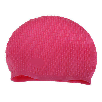 Силиконова шапка за плуване Водоустойчива лятна шапка за басейн Удобна еластична защита на ушите Дълга коса Калъф за шапка за гмуркане за жени Мъже