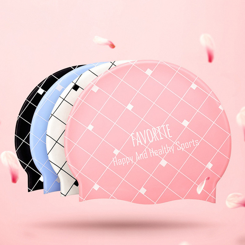 Szilikon úszósapka női fülvédő hosszú haj vízálló felnőtt úszósapka termálfürdő színes úszómedence sapka YS-BUY
