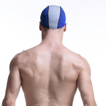 Мъжка шапка за плуване на марката Superbody Водоустойчива предпазна шапка за плуване, свита за ухото, удобни шапки