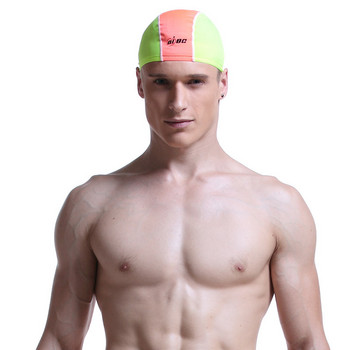 Superbody Brand man swimming σκουφάκι Αδιάβροχο προστατευτικό αυτί συσπασμένο καπέλο κολύμβησης άνετα καπάκια
