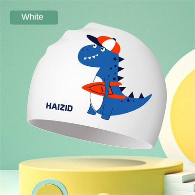 Șapcă de înot pentru fată drăguță pentru copii, șapcă de înot din silicon elastic, impermeabilă, pentru piscină, șepci de baie gorro natacion, pălărie de scufundări pentru copii