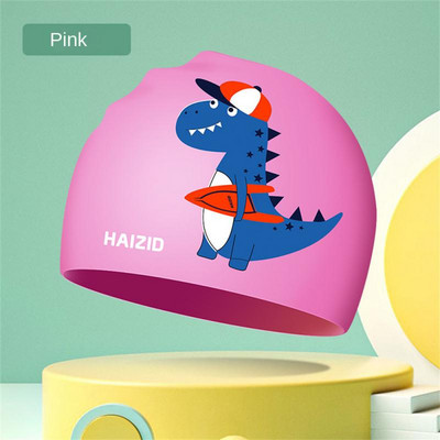 Șapcă de înot pentru fată drăguță pentru copii, șapcă de înot din silicon elastic, impermeabilă, pentru piscină, șepci de baie gorro natacion, pălărie de scufundări pentru copii