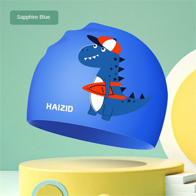 Șapcă de înot pentru fată drăguță pentru copii, șapcă de înot din silicon elastic, impermeabilă, pentru piscină, șepci de baie gorro natacion, pălărie de scufundări pentru copii