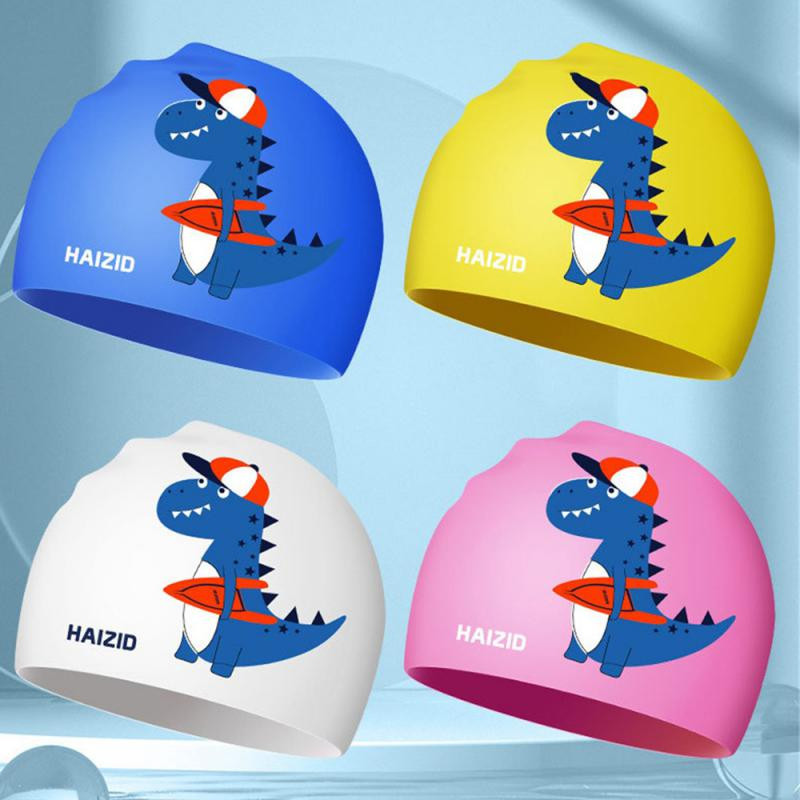 Șapcă de înot pentru fată drăguță pentru copii, șapcă de înot din silicon elastic, impermeabilă, pentru piscină, șepci de baie gorro natacion, pălărie de scufundări pentru copii