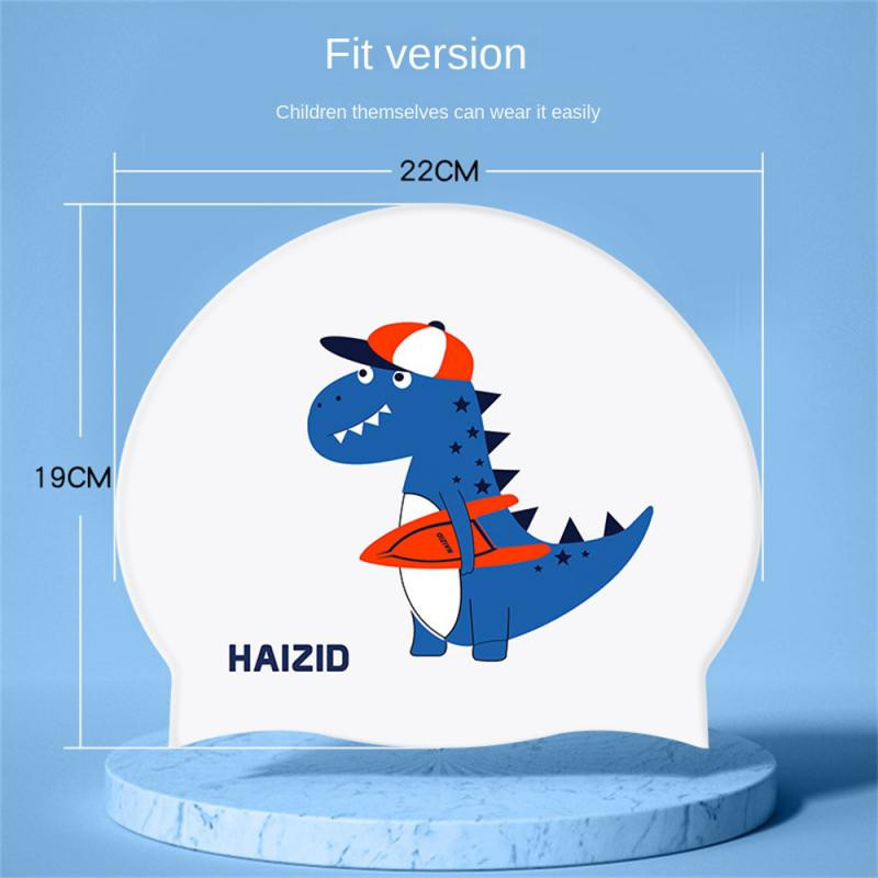 Șapcă de înot pentru fată drăguță pentru copii, șapcă de înot din silicon elastic, impermeabilă, pentru piscină, șepci de baie gorro natacion, pălărie de scufundări pentru copii
