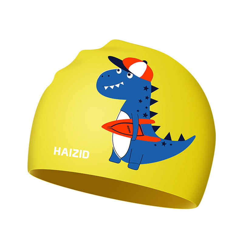Șapcă de înot pentru fată drăguță pentru copii, șapcă de înot din silicon elastic, impermeabilă, pentru piscină, șepci de baie gorro natacion, pălărie de scufundări pentru copii