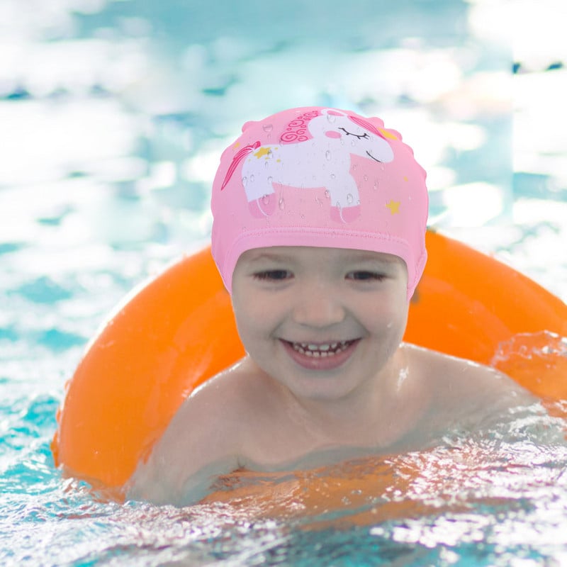 3 db Díszített Kiegészítők Fürdősapka Gyerek zuhanysapka Göndör haj Motorháztető Szilikon Úszósapka Digitális nyomtatás