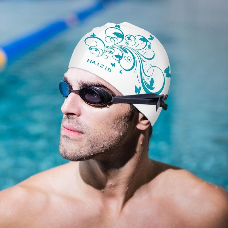 Swim S For Women Úszás Vastag úszás hosszú hajhoz Nyomtatott kivitel Magas rugalmasságú vastag úszás hosszú hajhoz Rövid haj