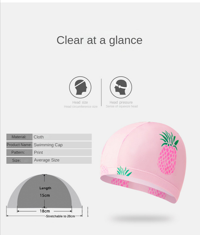 Nyomtatott úszósapka textil fejfedő gyermekkényelmes fülvédők, fiúk és lányok meleg tavaszi sportfelszerelések gyerekeknek