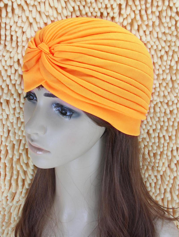 Moteriška reguliuojama plaukimo kepuraitė turbano klostuoto audinio galvos apdangalai jogos kepuraitės įvairių spalvų plaukimo baseino kepuraitė, apsauganti ilgus plaukus, ausis