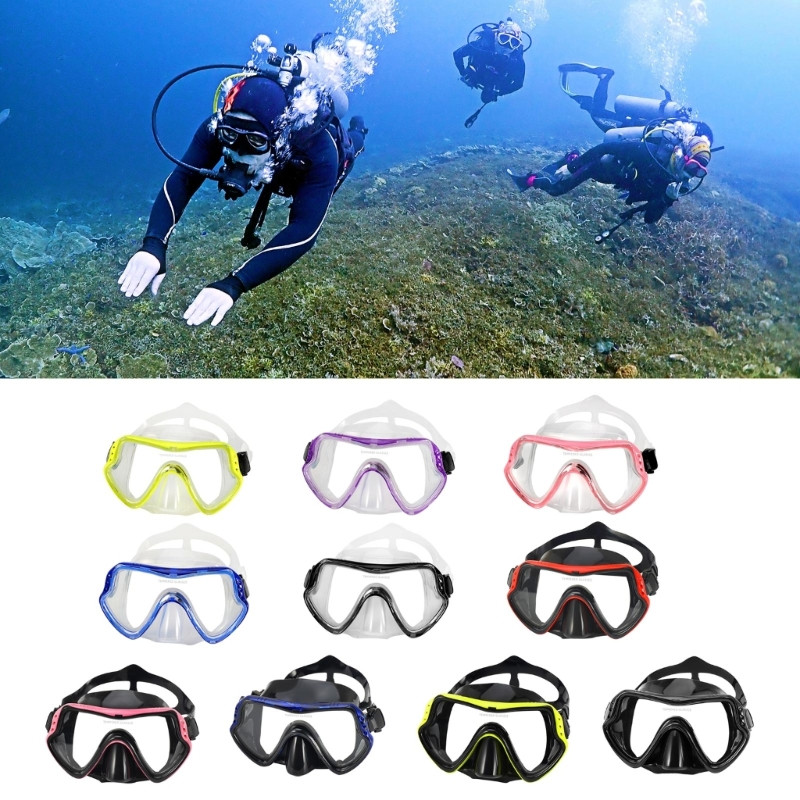 Búvármaszk Snorkeling Gear Felnőtt búvármaszk Búvárszemüveg Szilikon Szoknya Edzett üveg Szabadbúvármaszk férfiaknak Női G99D