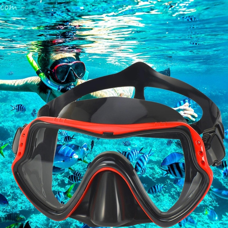 Búvármaszk Snorkeling Gear Felnőtt búvármaszk Búvárszemüveg Szilikon Szoknya Edzett üveg Szabadbúvármaszk férfiaknak Női G99D