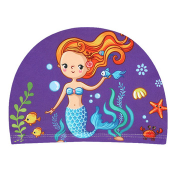 5 PCS Шапки за плуване за баня Сладки детски шапки за плуване с коса Шапка за плуване Покривало за уши Шапка за плуване за малко дете Шапка за плуване за малко дете