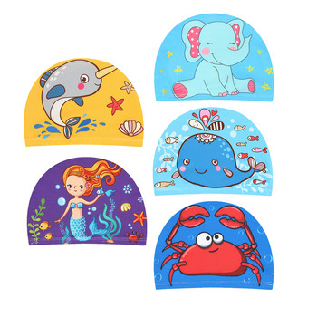 5 ΤΕΜ. Σκουπάκια κολύμβησης Cute Kids Swim Hair Cap Swimming Cap κάλυμμα αυτιού για νήπιο Swim Caps Παιδικό καπέλο κολύμβησης Παιδί