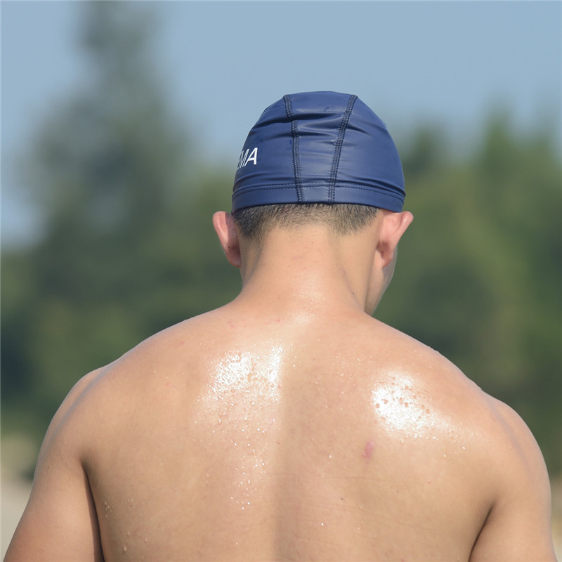 Nouă șapcă de înot impermeabilă, la modă, de ultimă generație, pentru bărbați, de culoare uni, pentru vacanță la malul mării