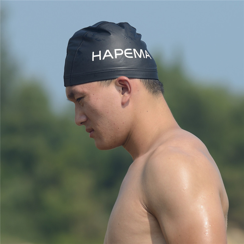 Nouă șapcă de înot impermeabilă, la modă, de ultimă generație, pentru bărbați, de culoare uni, pentru vacanță la malul mării