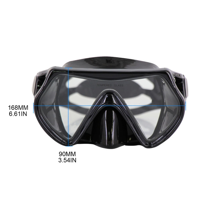 Mască de apnea cu fustă și curea confortabilă din silicon | Mască de scufundări Ochelari de protecție pentru scufundări Pescuit sub apă pentru adulți