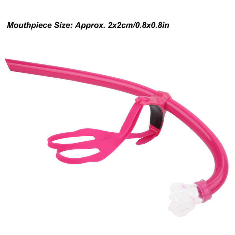 Plaukimo priekinis kvėpavimo vamzdelis su silikoniniu kandikliu Plaukimo treniruočių kvėpavimo įranga Plaukimo vamzdelis su vamzdeliu su kandikliu
