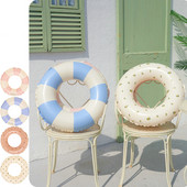 Täispuhutavad ujumistorud, paksendatud suvise triibuga basseini ujukid, torud väljas rand, laste ujumisrõngas, pidu veespordi mänguasjad