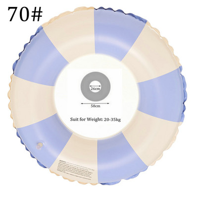 Täispuhutavad ujumistorud, paksendatud suvise triibuga basseini ujukid, torud väljas rand, laste ujumisrõngas, pidu veespordi mänguasjad