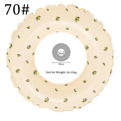 Täispuhutavad ujumistorud, paksendatud suvise triibuga basseini ujukid, torud väljas rand, laste ujumisrõngas, pidu veespordi mänguasjad