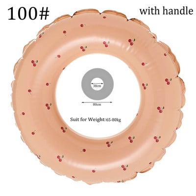 Täispuhutavad ujumistorud, paksendatud suvise triibuga basseini ujukid, torud väljas rand, laste ujumisrõngas, pidu veespordi mänguasjad