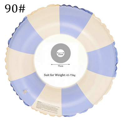 Täispuhutavad ujumistorud, paksendatud suvise triibuga basseini ujukid, torud väljas rand, laste ujumisrõngas, pidu veespordi mänguasjad