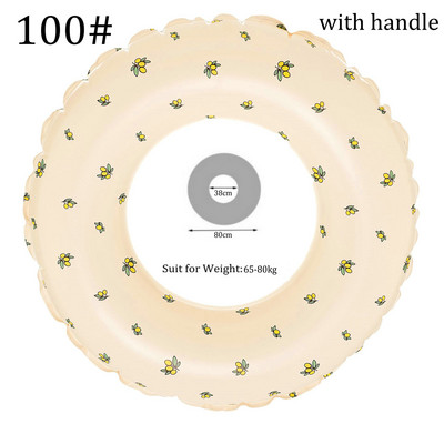 Täispuhutavad ujumistorud, paksendatud suvise triibuga basseini ujukid, torud väljas rand, laste ujumisrõngas, pidu veespordi mänguasjad