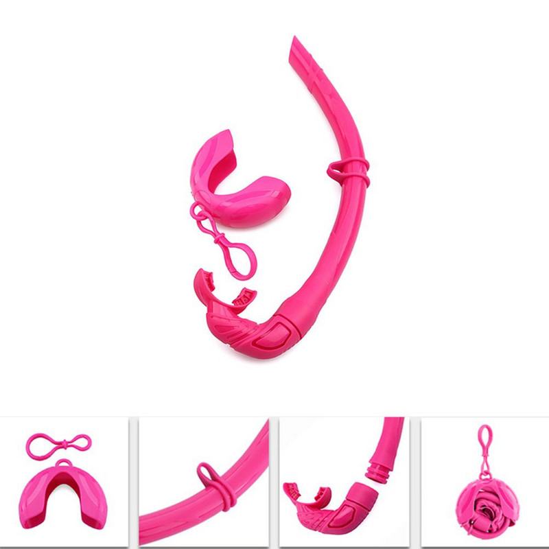 Silikoonist snorkeltoru koos hoiuümbrisega Professionaalne kaasaskantav kokkupandav kokkurullitav märgsukeldumissnorkeltoru allalaadimine