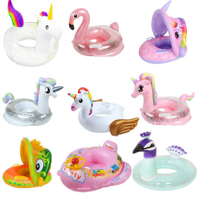 Flamingo gonflabil pentru copii, inel de înot pentru copii, vară, plajă, petrecere, jucării pentru piscină, cerc de înot, accesorii pentru scaune plutitoare