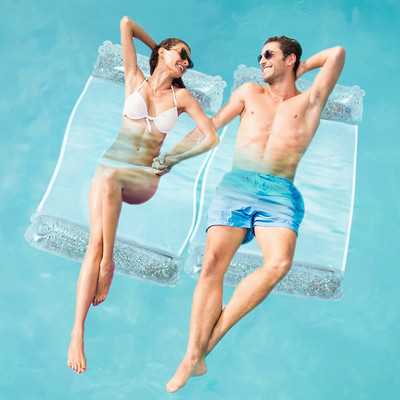 1/2 buc. Hamac cu apă reclinabil Saltea gonflabilă plutitoare pentru înot inel de înot la piscină jucărie pentru petrecere pat pentru înot