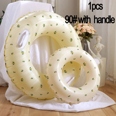 Tub gonflabil cu inel de înot îngroșat din PVC pentru copii plutitor pentru înot în aer liber, cerc, piscină, cadă, petrecere pe plajă, jucării pentru sporturi acvatice