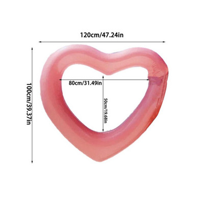 Hiiglaslik täispuhutav ujuk täiskasvanutele mõeldud basseinipeo mänguasjadele Südamekujuline basseini ujuv lamamistoolid toru täispuhutavad basseinitorud Lõbus rannapidu