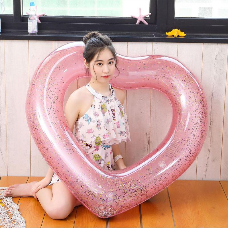 Hiiglaslik täispuhutav ujuk täiskasvanutele mõeldud basseinipeo mänguasjadele Südamekujuline basseini ujuv lamamistoolid toru täispuhutavad basseinitorud Lõbus rannapidu