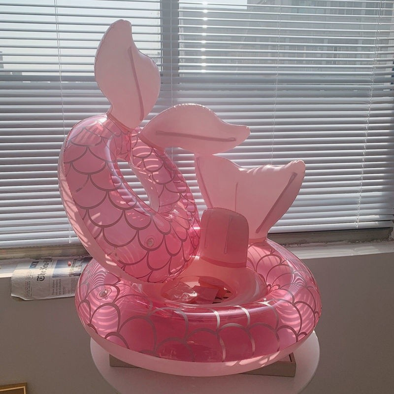 Inel de înot gonflabil sirenă pentru copii Pat plutitor Cerc de înot Scaun pentru copii Scaun de înot Jucărie de petrecere de vară la piscină