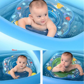 Бебешки пръстен за плуване за 1-3 години Бебешки деца Безопасна водна играчка Аксесоари за басейн Летни играчки Надуваема плувка Пръстен за басейн