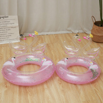 Rooxin 3D Swan φουσκωτό δαχτυλίδι κολύμβησης πισίνας Βρεφικό κολυμβητικό κύκλο πάρτι για παιδιά 2-9 ετών
