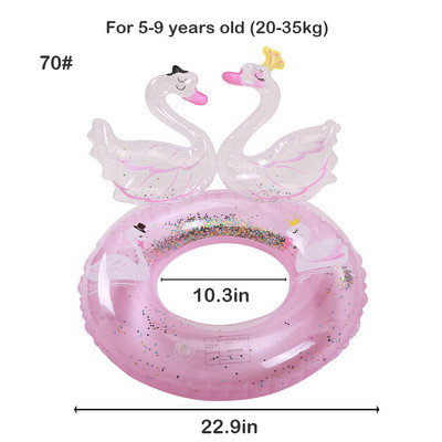 Rooxin 3D luik täispuhutav basseini ujumisrõngas beebi imikute ujuv ujumisring basseinimänguasjad 2–9-aastastele lastele