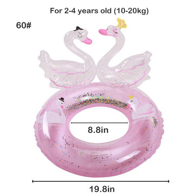 Rooxin 3D luik täispuhutav basseini ujumisrõngas beebi imikute ujuv ujumisring basseinimänguasjad 2–9-aastastele lastele