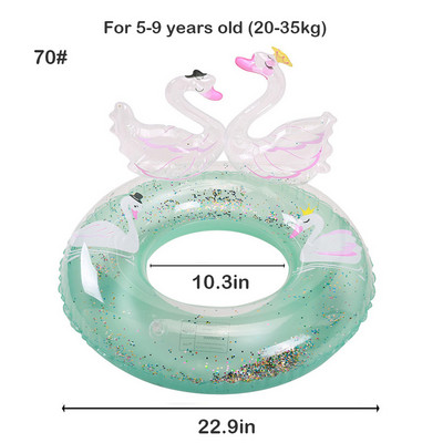 Rooxin 3D luik täispuhutav basseini ujumisrõngas beebi imikute ujuv ujumisring basseinimänguasjad 2–9-aastastele lastele