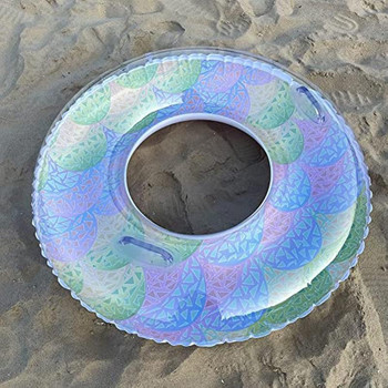 Δαχτυλίδι πισίνας 60 εκ. Παχύ φουσκωτό δαχτυλίδι κολύμβησης Παιδικό πλωτό εξωτερικό κύκλο κολύμβησης Κύκλος πισίνας Παιχνίδια νερού παραλίας