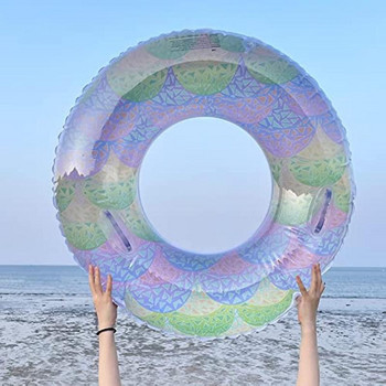 60 см пръстен за плуване на басейн, удебелен надуваем пръстен за плуване, тръба за деца, плаващи на открито, плувен кръг, басейн, плажни водни играчки